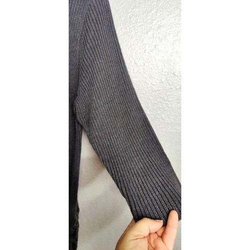 Torrid Ribbed Knit Lace Up Sweater in Gray Size 3 - Picture 16 of 16