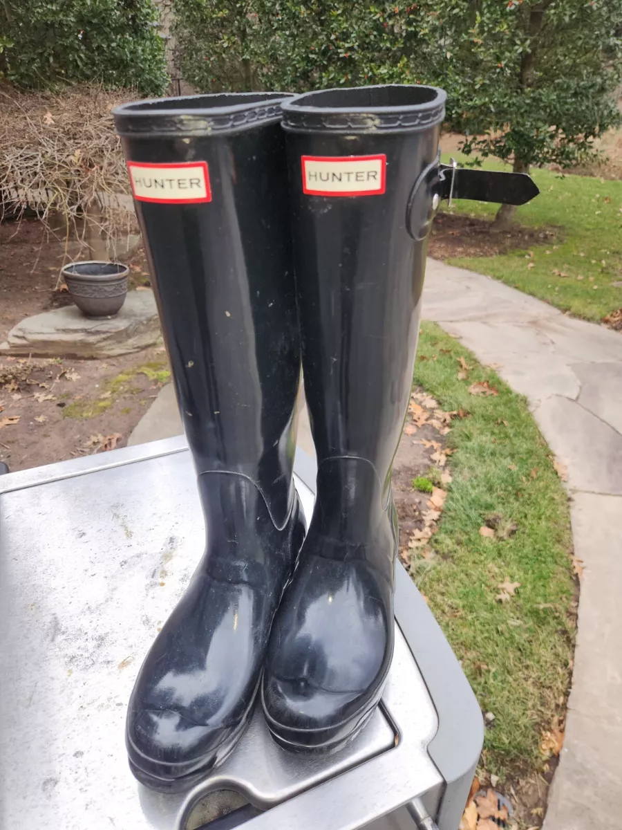 Black hunter sales boots size 7