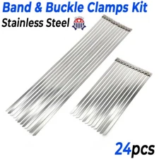 24PCS Band & Buckle Clamps CV Joint Half Shaft Boot Band ATV / Automotive Car
