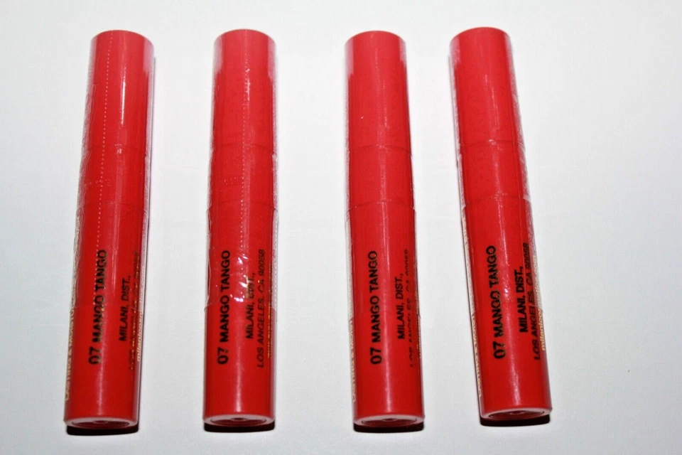 Milani Power Brillo Labial Duradero e Hidratante Mancha #07 Mango Tango Lote de 4 Nuevo Foto 2 de 2