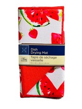 Home Collection Dish Drying Mat:-Watermelon 12x18inches/Fruit Pattern-Brand New