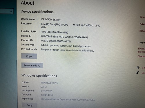 Dell Latitude E6410 14" Screen i5-M520 SSD 120GB Ram 4GB Windows 10 Laptop - Picture 2 of 13