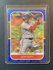 2021 Donruss Highlights Juan Soto #HI3 Blue #/249 Washington Nationals