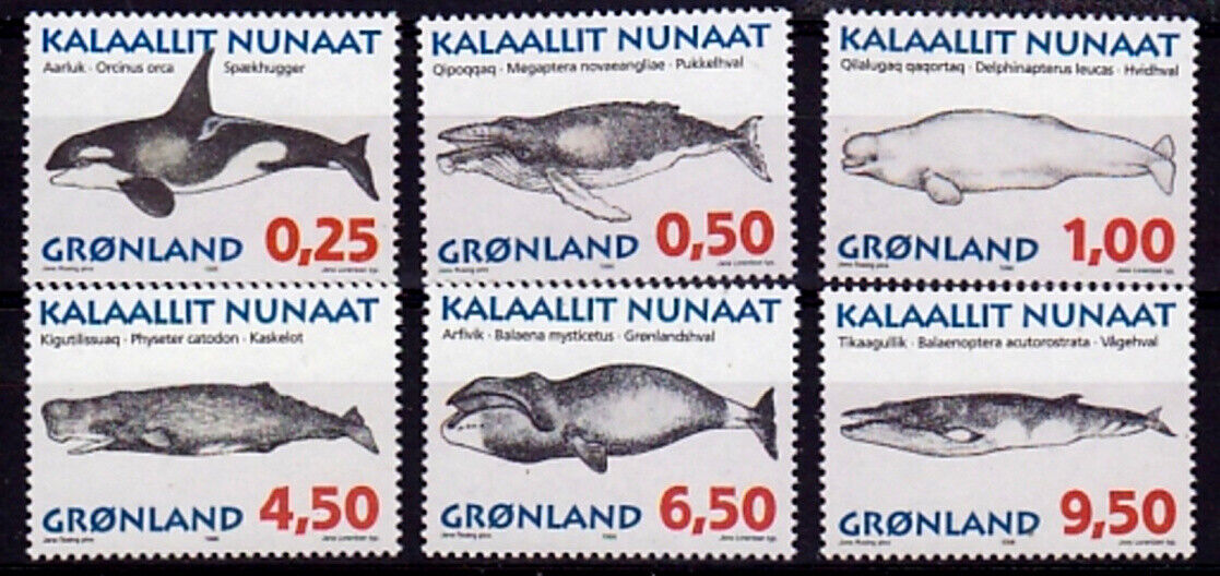 Greenland 1996 Marine Life Mammals Whales series UNM Financial sales sale 1st Spasm price set