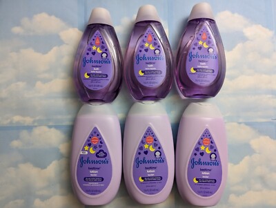 LOT (6) JOHNSON'S BABY BEDTIME BATH/LOTION   13.6 FL OZ