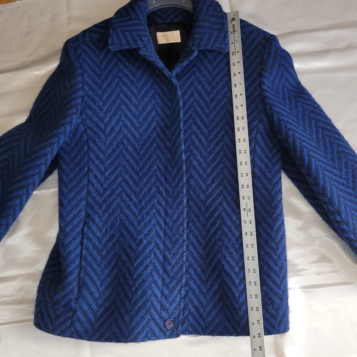 Pendleton Wool Herringbone  Blue Black Vintage,  … - image 8