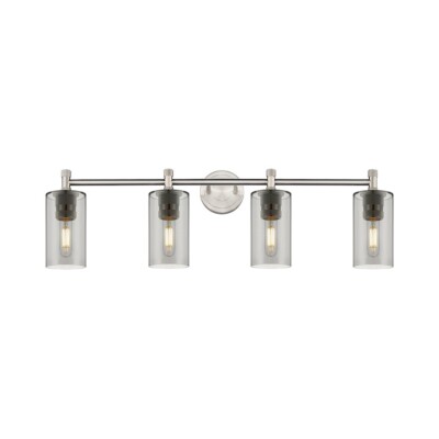 Innovations Lighting Crown Point 4-Lt 7'' Bath, SN/PSG - 434-4W-SN-G434-7SM