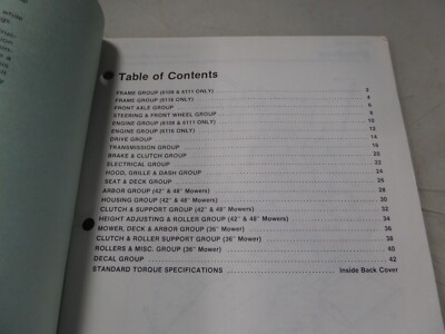 Simplicity Parts Manual Models 6108, 6111 & 6116 Models TP
