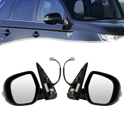 Left Right Side Door Mirror Power Heated w/Signal for Mitsubishi Outlander 14-19
