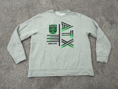Austin FC Pullover Mens 2X MLS Sweatshirt Fanatics ATX Somos Verdes Gray