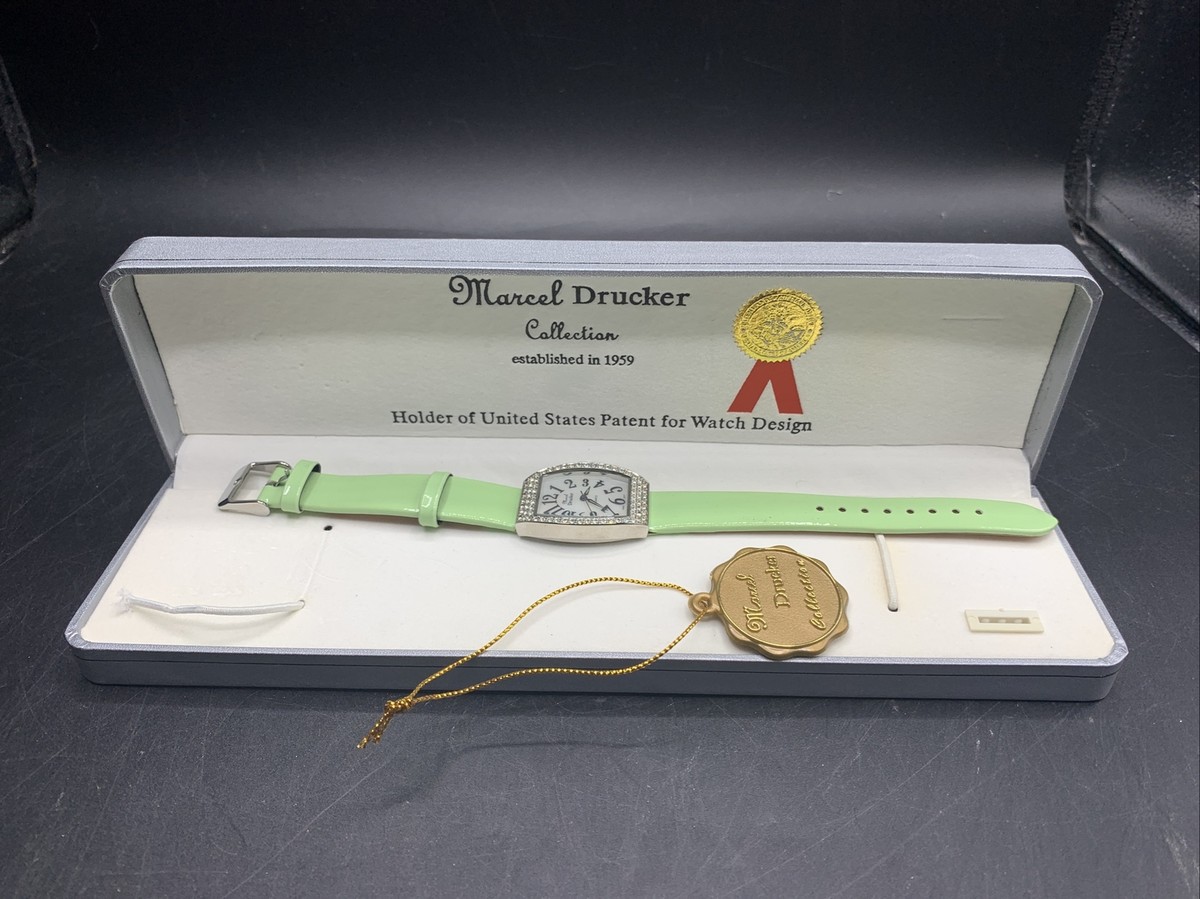 Vintage Marcel Drucker Collection Watch Green Band Box | eBay display picture 3