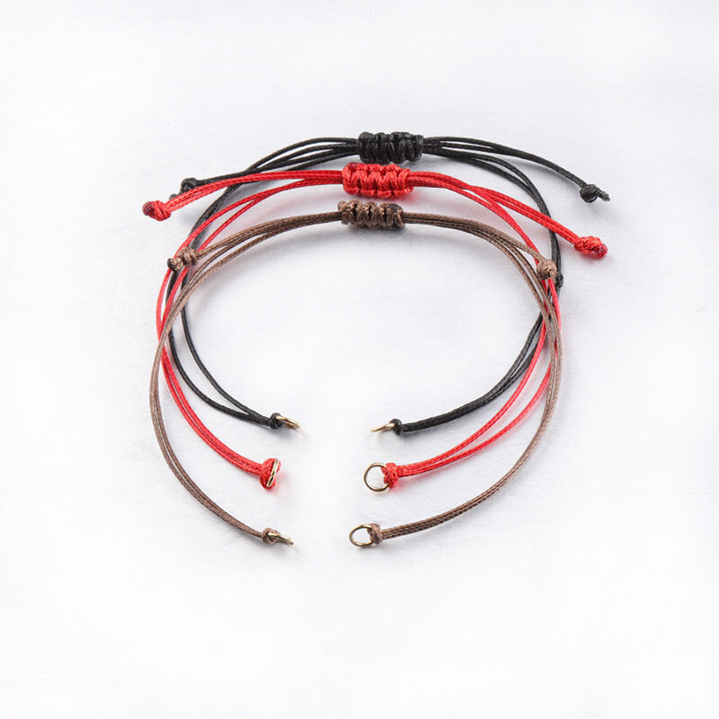 Pulsera de hilo encerado de 5 piezas cuerda trenzada para joyería pulsera cuerda fabricación de correas