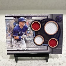 2023 Topps Museum Matt Chapman /15 Primary Pieces Quad Relic Blue jays
