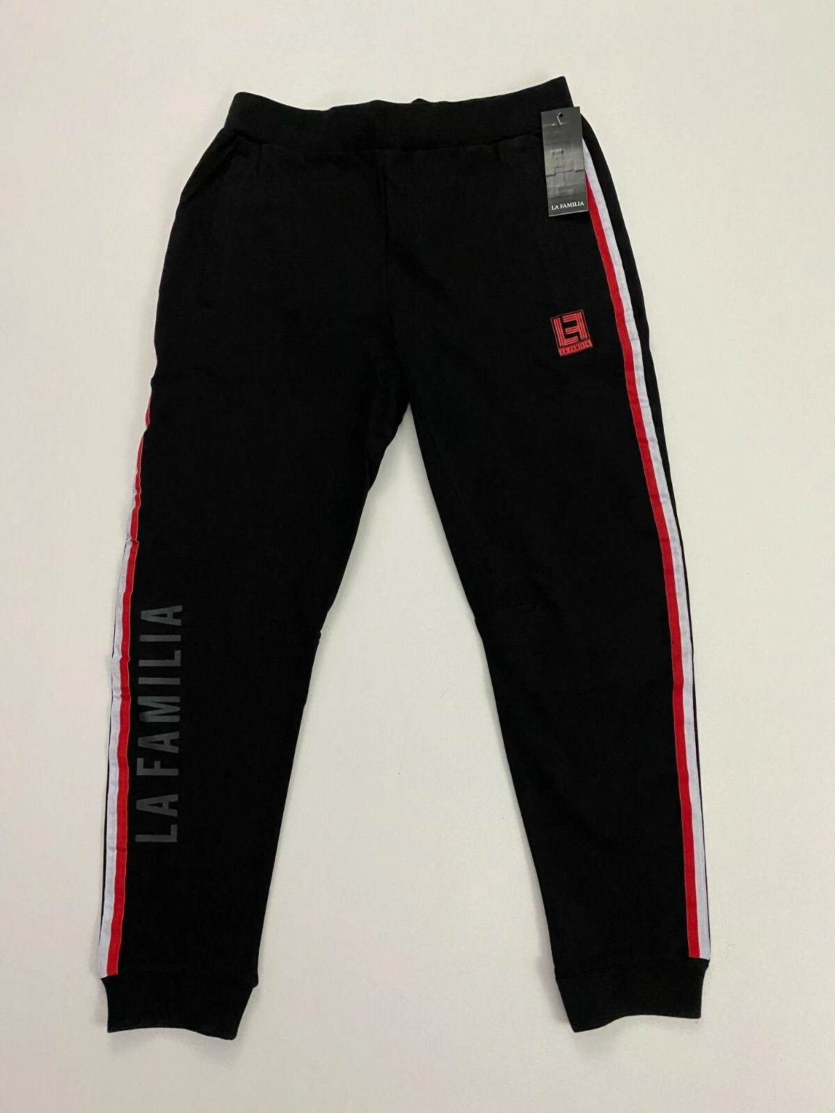LA FAMILIA MMXIV Black Adult Casual Mens Logo Jogger Sweat Pants Size L