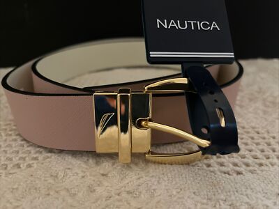 Women Pink Belt Small NAUTICA, 1.5” Wide Reversible To White  display picture 2
