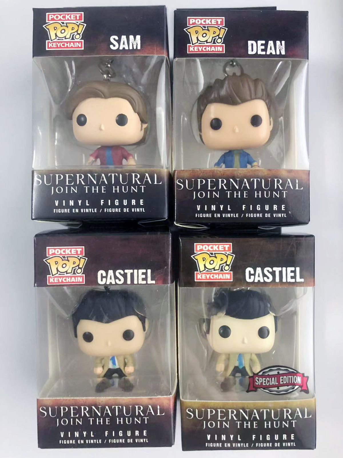 TV Show Supernatural Dean/Sam/Cass Figure POP Pocket Keychain PVC Keyring | eBay