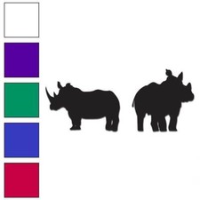 Rhinos Rhinoceros - Vinyl Decal Sticker - Multiple Colors  Sizes - 6064