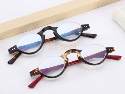 🔥Blue Light Blocking Readers Half Rimless Half Moon Reading Glasses Personality