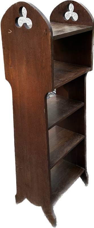 Antique Oak Arts & Crafts Mission Style Small BookShelf Bookcase 