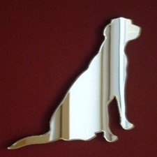 Labrador Sitting Shaped Mirrors (Shatterproof Acrylic Mirrors, Several Sizes)