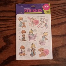 Vintage Precious Moments Stickers 1994 Unopened 4 Sheets USA Made