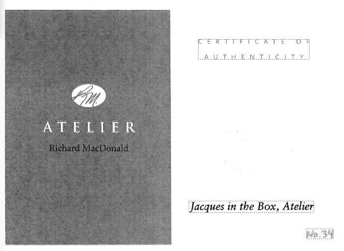Escultura de bronce Richard MacDonald Jacques Atelier 11 pulgadas edición limitada Foto 3 de 3