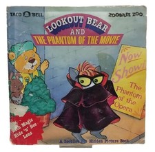 ZOOBILEE ZOO Hidden Picture Book LOOKOUT BEAR AND PHANTOM OF THE MOVIE Taco Bell