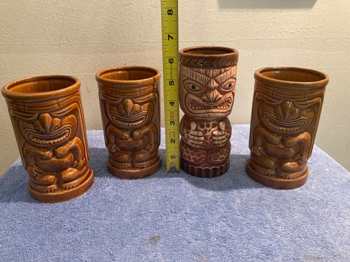 VINTAGE ORCHIDS OF HAWAII - TIKI DRINK MUGS (3) R-91 AND R-3 WITH GREEN EYES - Picture 13 of 14