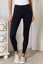 Luxury Wide Waistband Sports Leggings with Pocket, Slightly Stretchy for Optimal