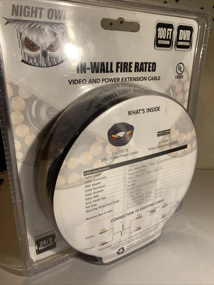 Night Owl Security CAB-24AWGG-100VP-A Standard Power/Video Extension Cable - Image 4 of 4