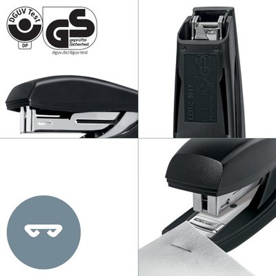 Mini-Tacker Leitz NeXXt Blau 10 Blatt 100% recycelbar Bürobedarf Schule