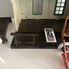 Vintage Playmobil Sheriffs Office Incomplete With Extra Cowboys And Instructions