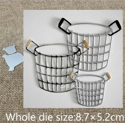 2 Stück Gittereimer Cutting Dies Scrapbooking Stanzschablone Kunsthandwerk Karte
