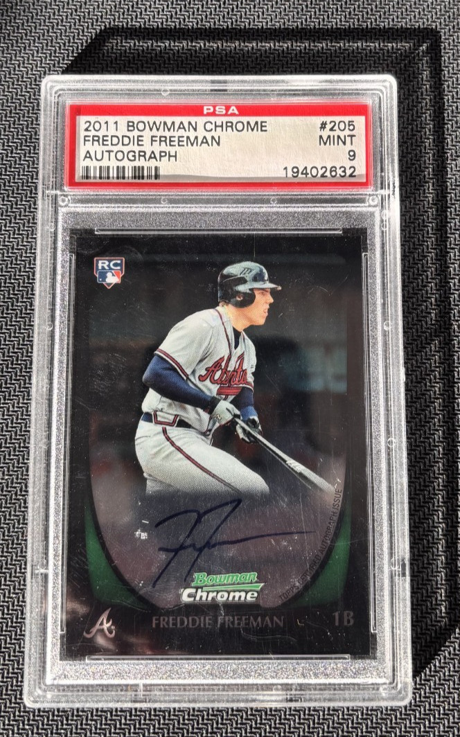 2011 FREDDIE FREEMAN Bowman Chrome RC Autograph #205 AUTO PSA 9 Braves Dodgers🔥 view 2