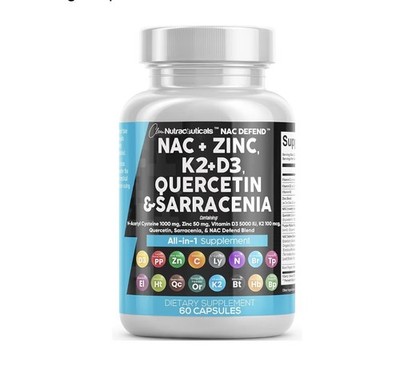 Nac + Zinc K2+ D3 Quercetin& Sarracenia By Dsvi  Exp 11/27