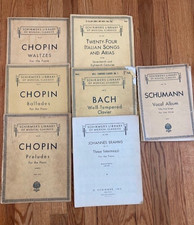 Schirmer s Library Of Musical Classics Lot of 7 Sheet Music Books for Piano