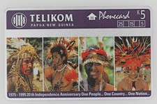 L&G dummy phone card, 20th Independence Anniversary, Papua New Guinea, 1995...