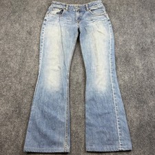 Vintage BKE Denim Jeans Womens 31x35.5 Blue Culture X Long Flare Made in USA