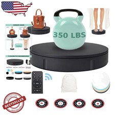 Heavy Duty 12" Rotating Turntable 350lbs, Remote Control, Silent Smooth Display