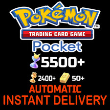 [INSTANT] Pokemon TCG Pocket 5500 Pack Hourglass + 50 Pokegold + 3000 Tickets