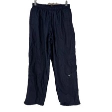 Nike Pants Mens Large Blue Lined Track Athletic Elastic Waist Lightweight