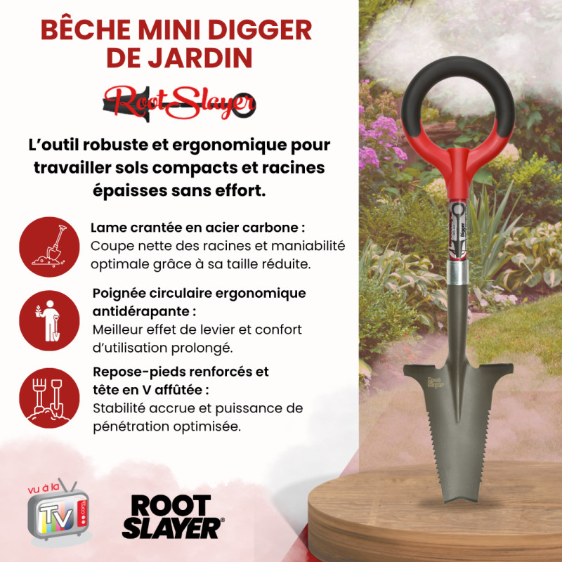 Mini Digger Compact de Jardin VENTEO - Mini Pelle Manuelle en Acier Vert
