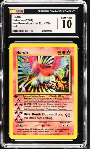 Ho-oh (1st Edition) graded CGC 10 for sale on eBay
