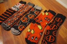 5-pack Genuine Marvel Deadpool Socks Assortment taco, baby, vintage 