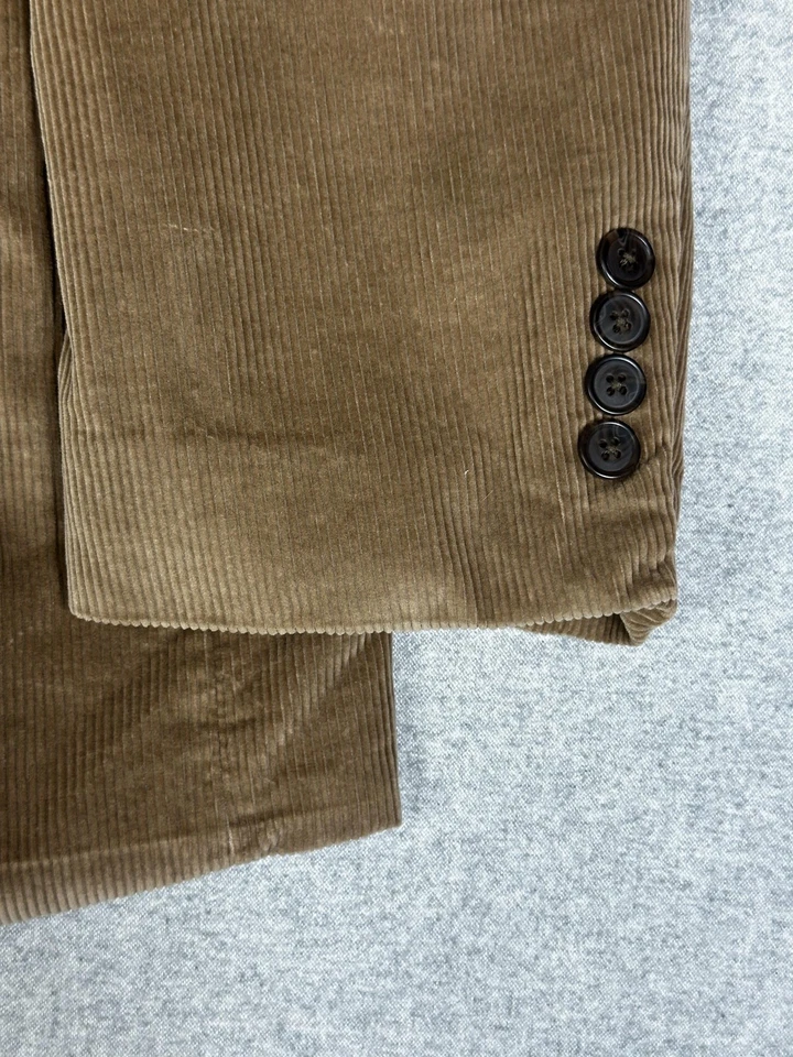 Blazer Stafford Essentials Para Hombre 54 Largo Marrón Pana Abrigo Deportivo Grande y Alto Foto 3 de 4