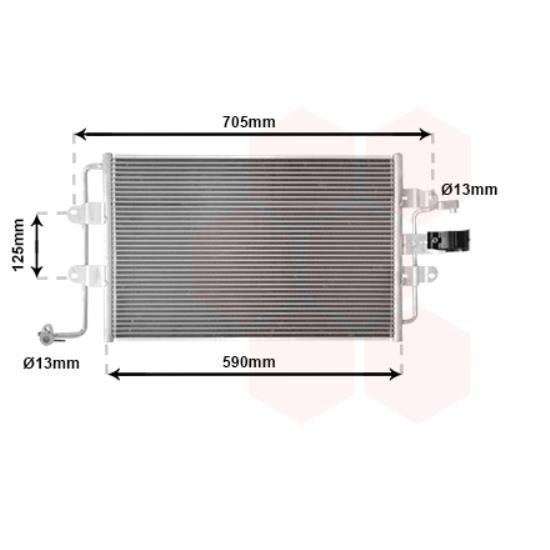 Van Wezel Kondensator Klimaanlage FüR Vw New Beetle 9C1 1C1 1Y7 Chrysler-image