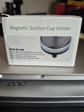 Vacuum Magnetic Suction-Cup Car Phone Holder Stand with Rotating Feature