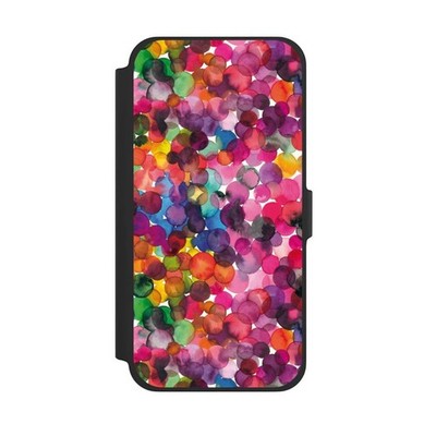 Klapphülle für Apple iPhone 13 Pro Max Punkte Wasserfarbe bunt