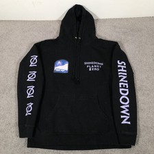 Shinedown Planet Zero Tour 2022 Hoodie Adult XL Black Rock Band Concert
