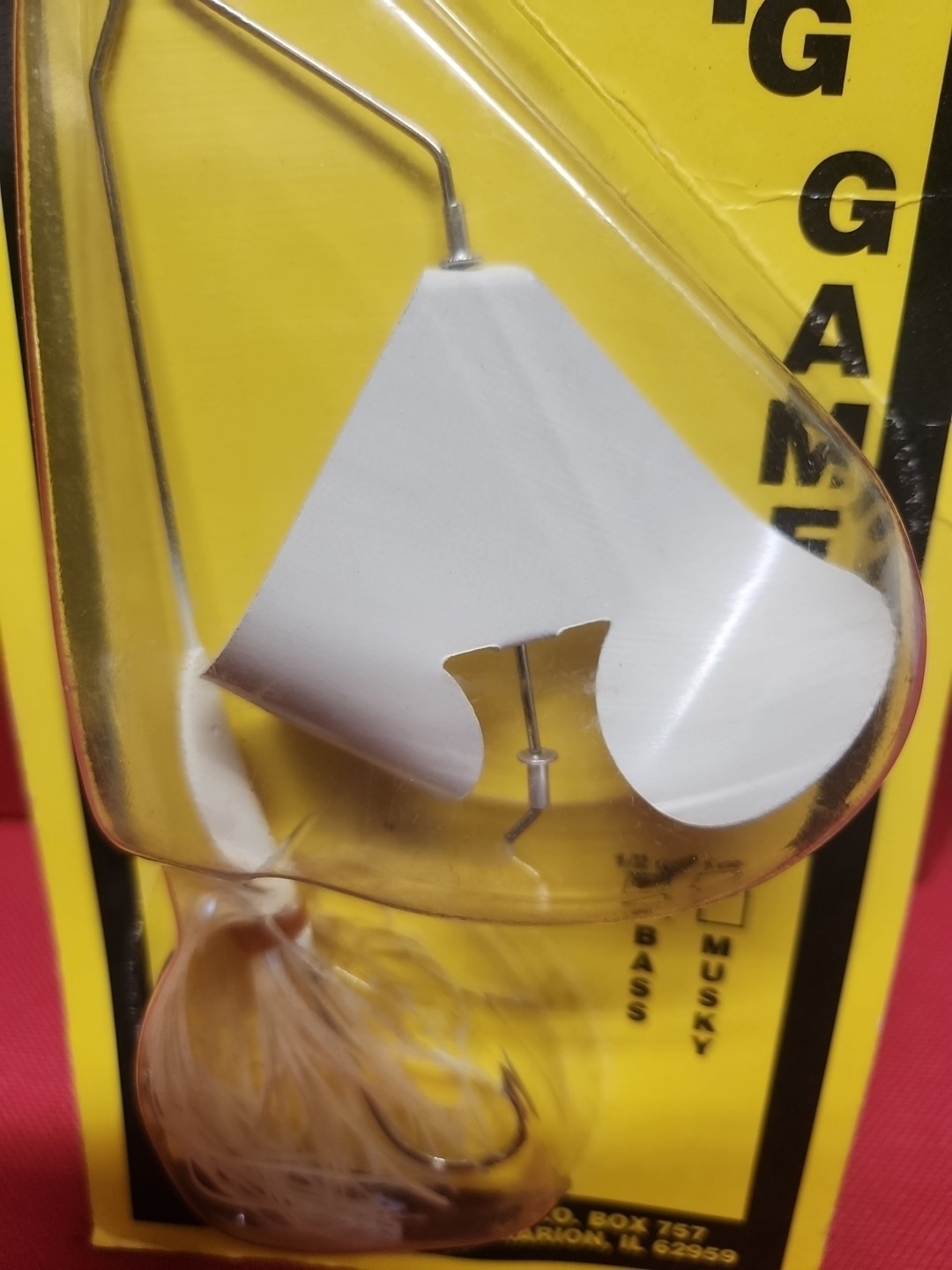 Vintage The Boogerman Big Game Buzzbait 1/2 oz New Orignal White / White Glimmer - Image 4